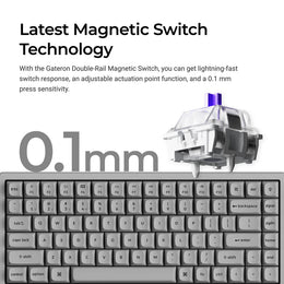 Keychron K2 HE Wireless Magnetic Switch Custom Keyboard - Concrete Edition (US ANSI Layout)