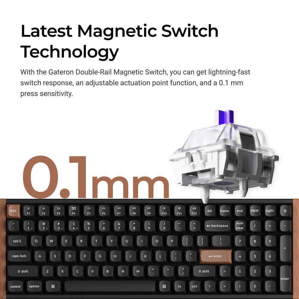 Keychron K4 HE Draadloos Magnetisch Schakelaar Aangepast Toetsenbord (US ANSI-indeling)