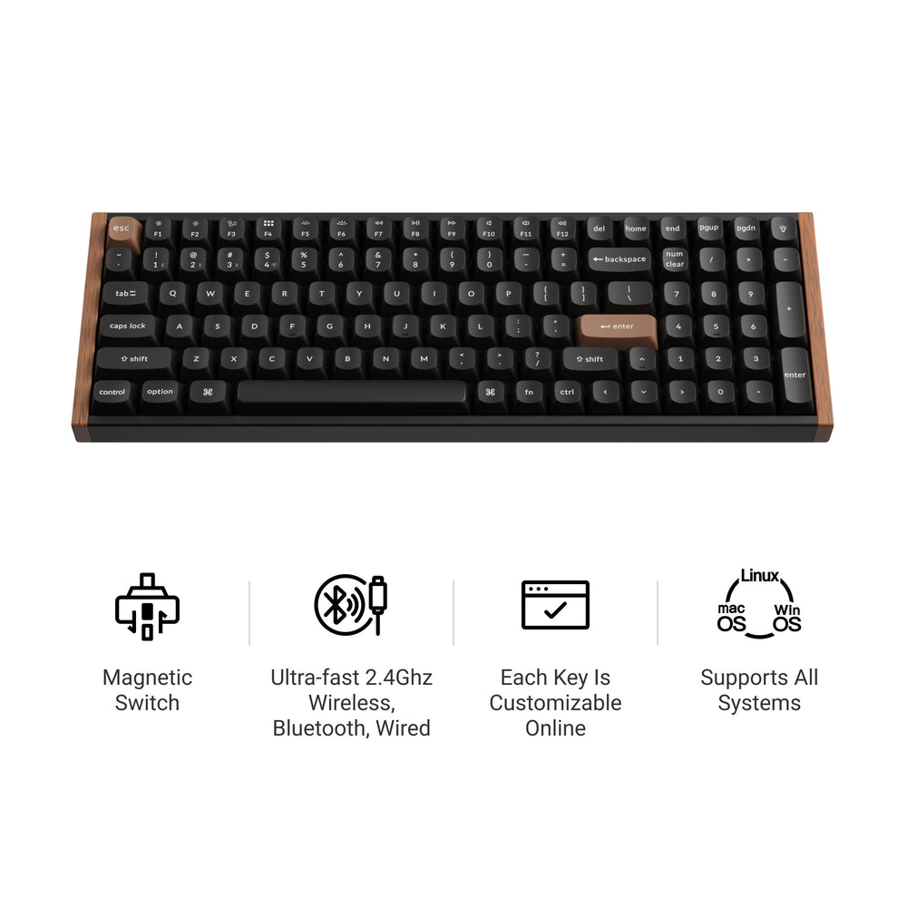 Keychron K4 HE Draadloos Magnetisch Schakelaar Aangepast Toetsenbord (US ANSI-indeling)