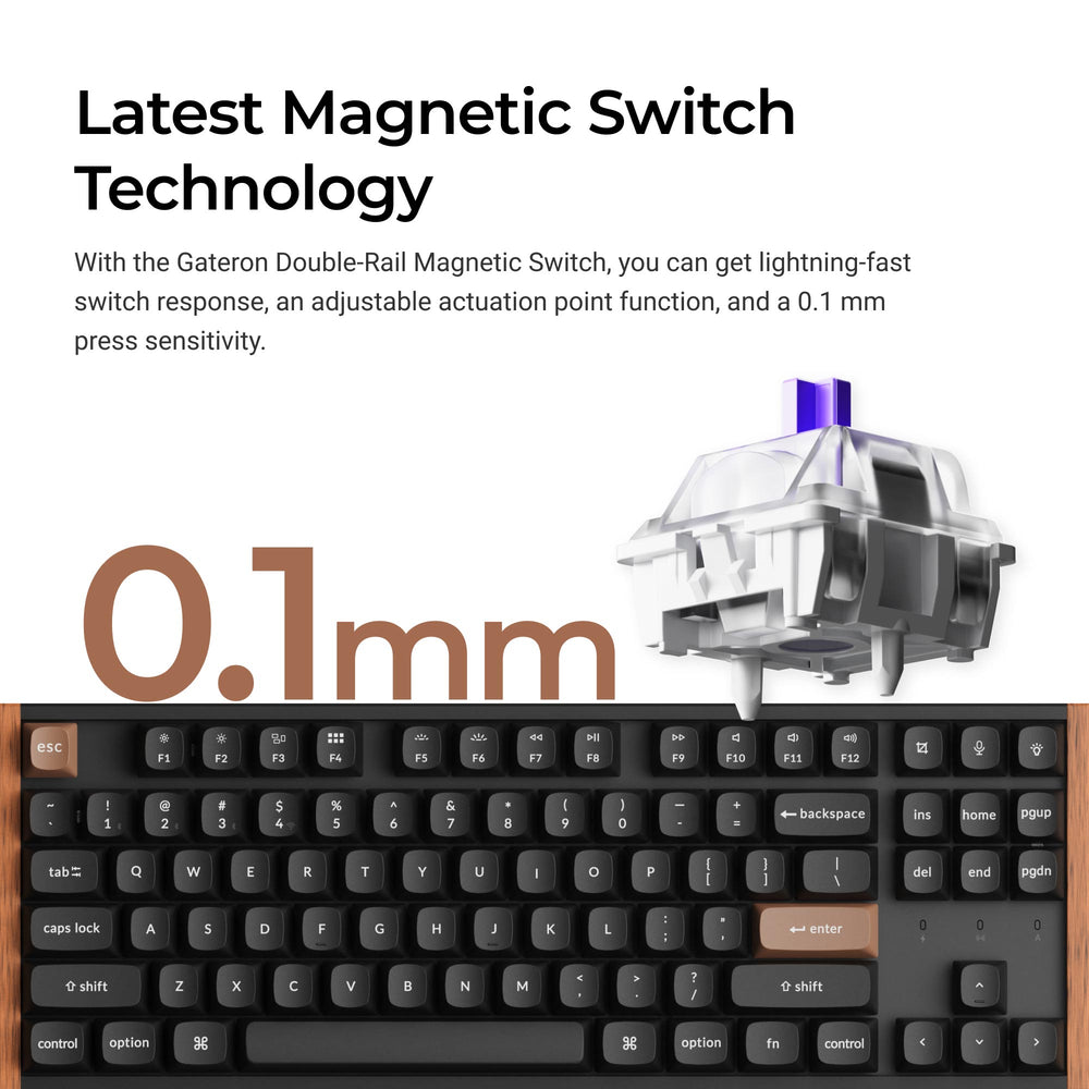 Keychron K8 HE Wireless Magnetic Switch Custom Keyboard (US ANSI Layout)