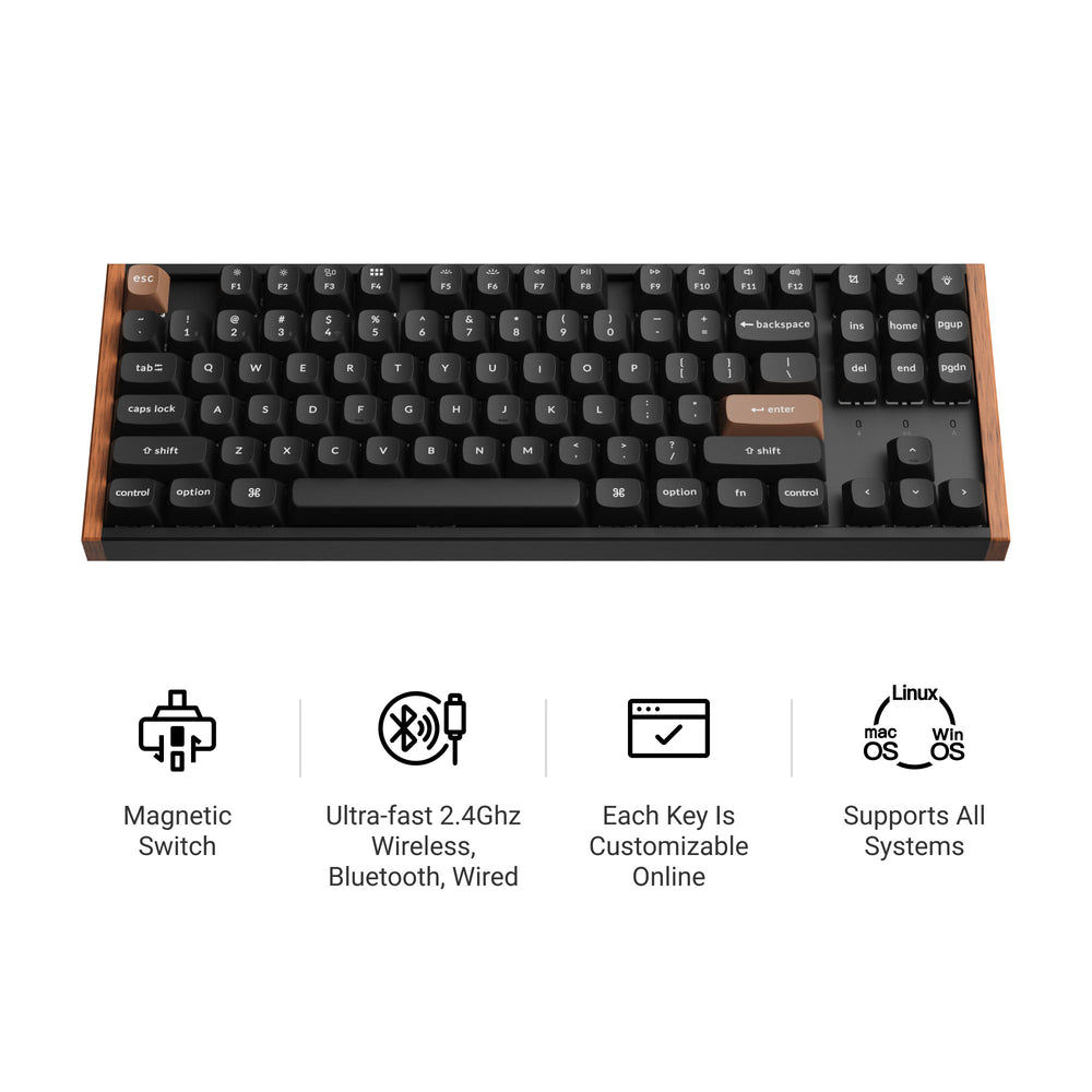 Keychron K8 HE Wireless Magnetic Switch Custom Keyboard (US ANSI Layout)