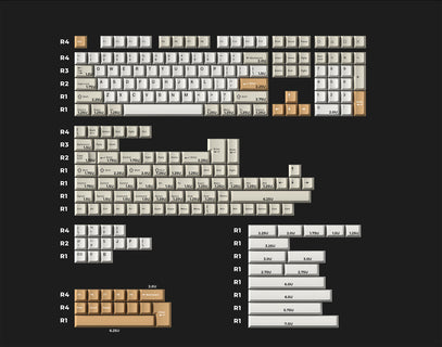 Cherry Profile Double-Shot PBT Full Set Keycaps - Camel
