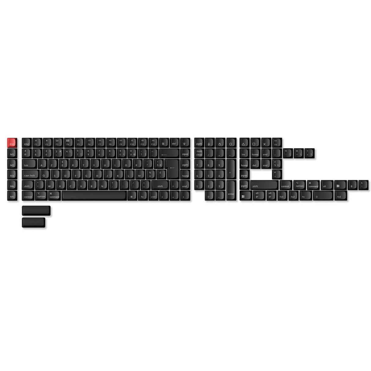 ISO Shine-Through ABS OSA Volledige Set Toetsenbordset