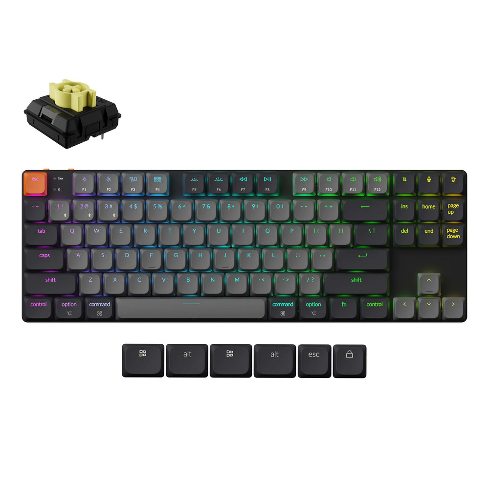Keychron K1 QMK Draadloos Mechanisch Toetsenbord (Versie 6) (US ANSI Indeling)