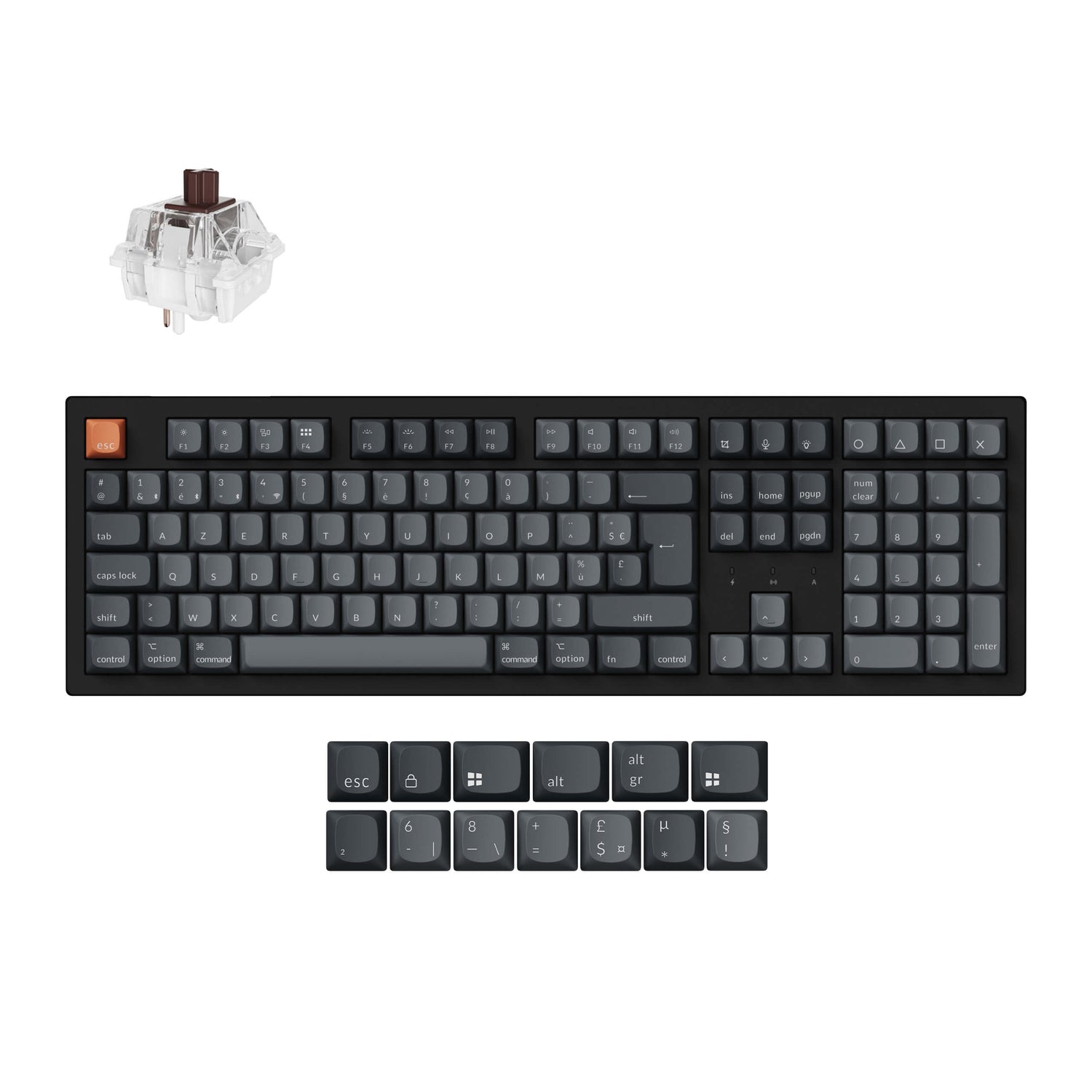 Keychron K10 Max QMK Wireless Custom Mechanical Keyboard ISO Layout Collection