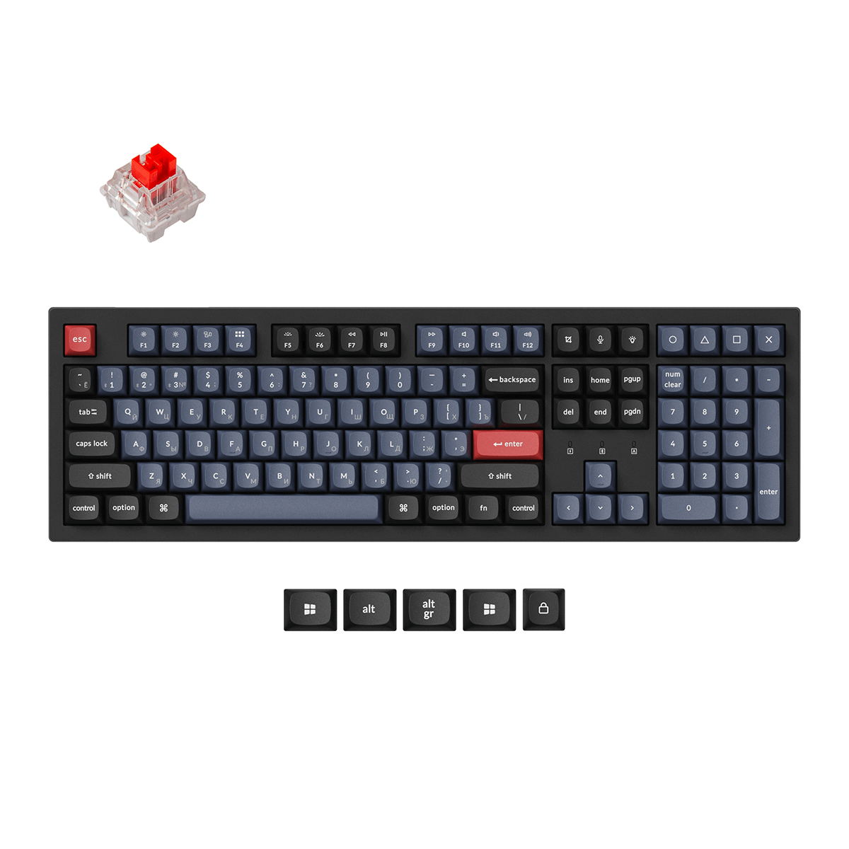 Keychron K10 Pro QMK/VIA Draadloos mechanisch toetsenbord ISO Layout-collectie