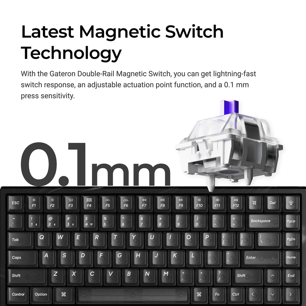 Keychron K2 HE Wireless Magnetic Switch Custom Keyboard - Resin Edition (US ANSI Layout)