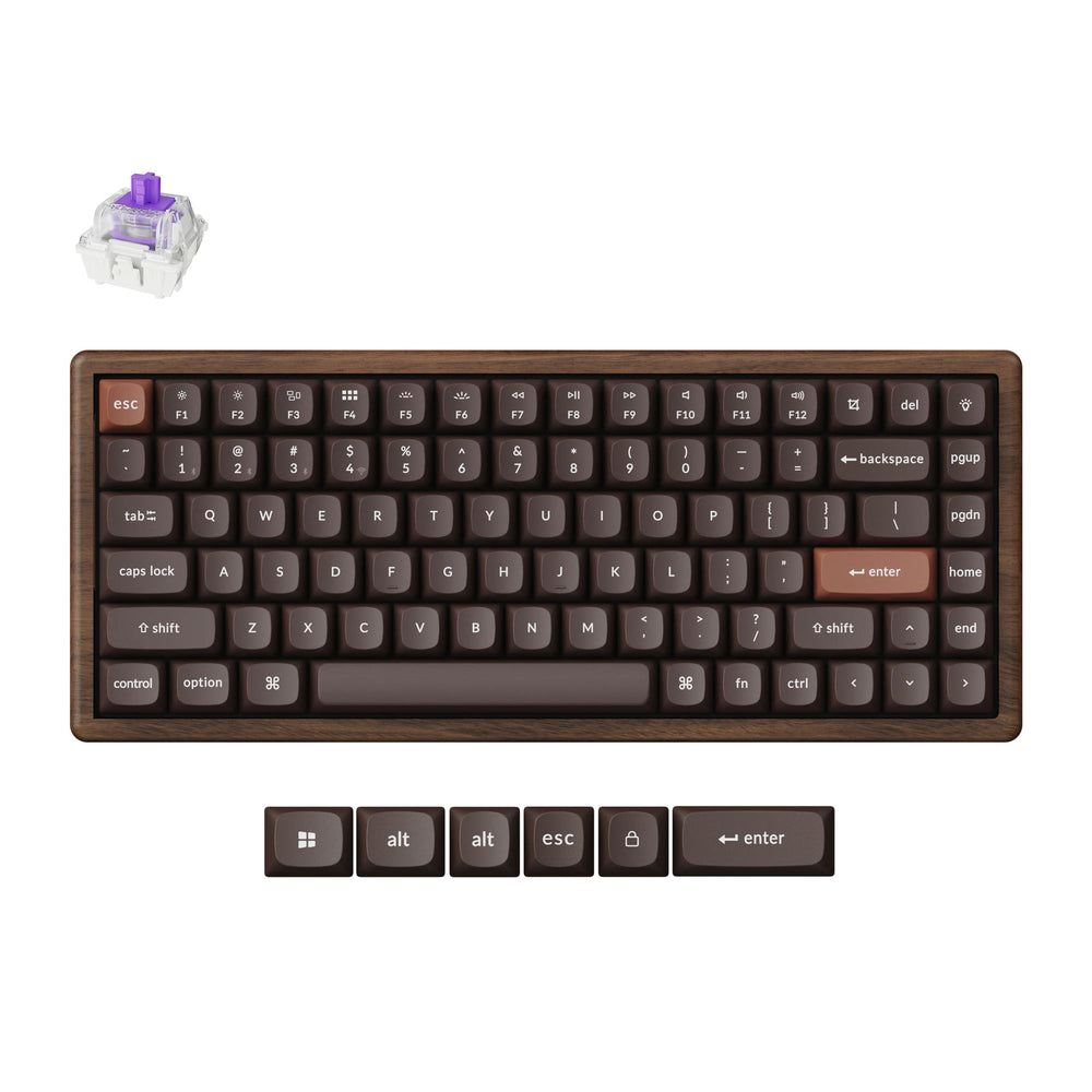 Keychron K2 HE Wireless Magnetic Switch Custom Keyboard (All-Wood Special Edition)  (US ANSI Layout)