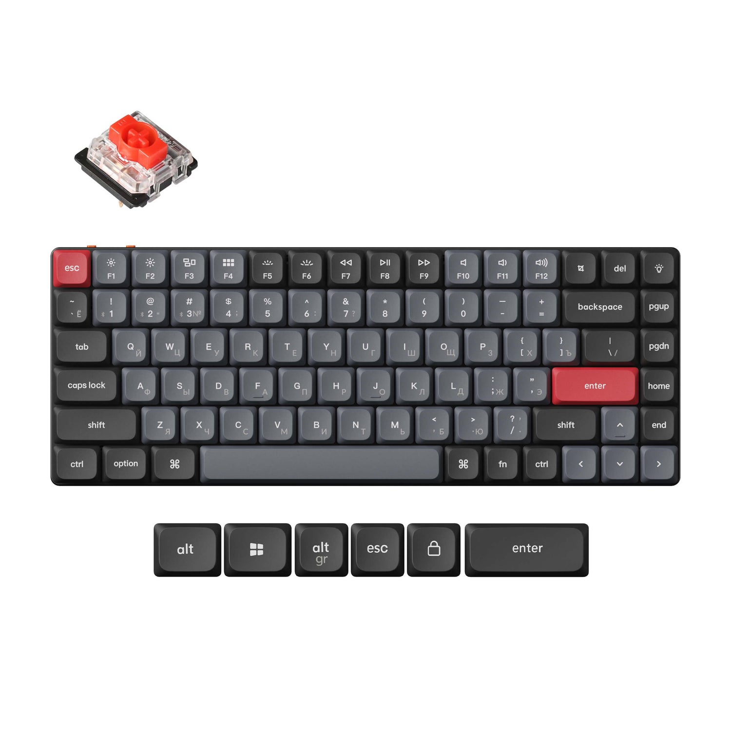 Keychron K3 Pro QMK/VIA Draadloos mechanisch toetsenbord ISO Layout-collectie