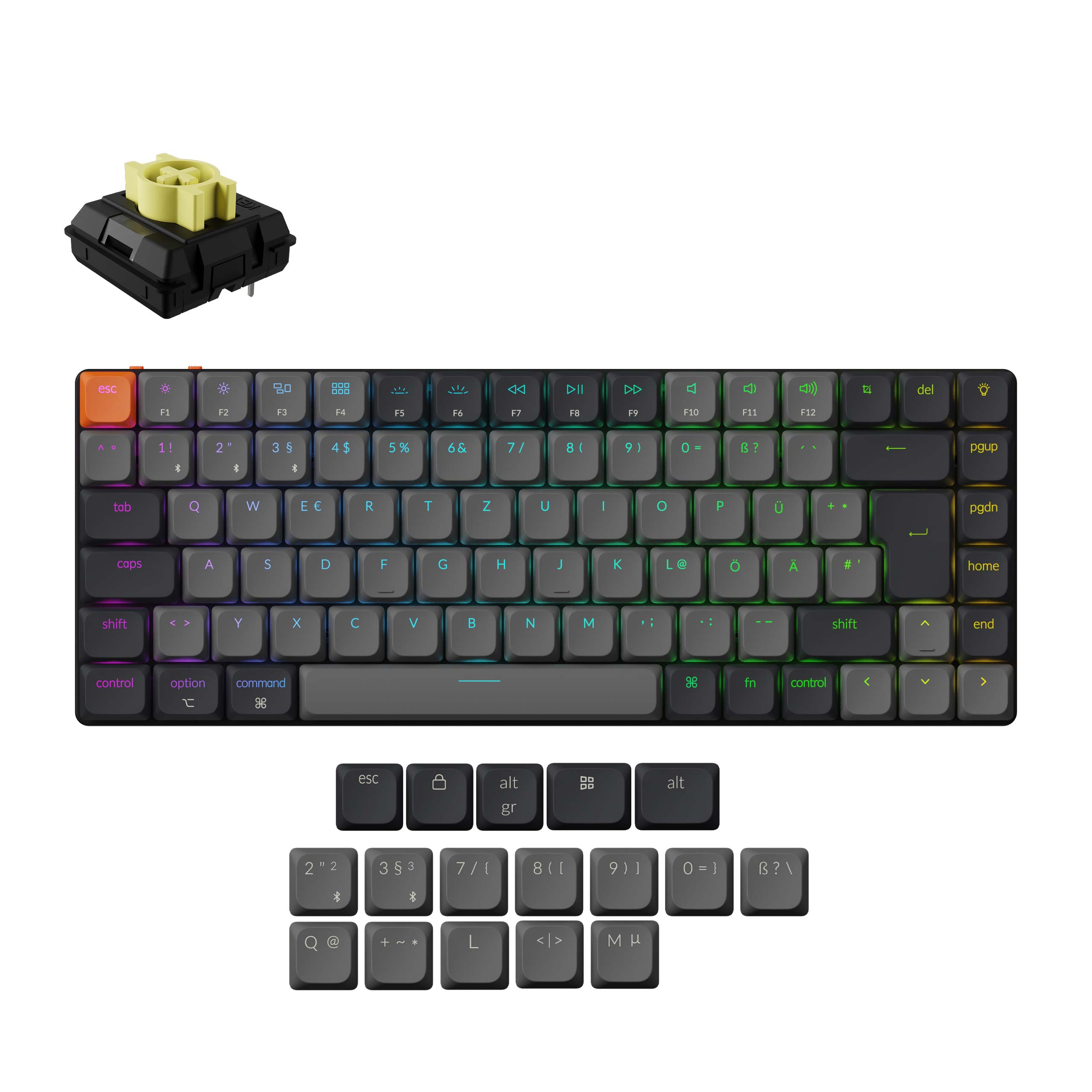 Keychron K3 QMK Draadloos Mechanisch Toetsenbord (ISO Indeling) - Versie 3