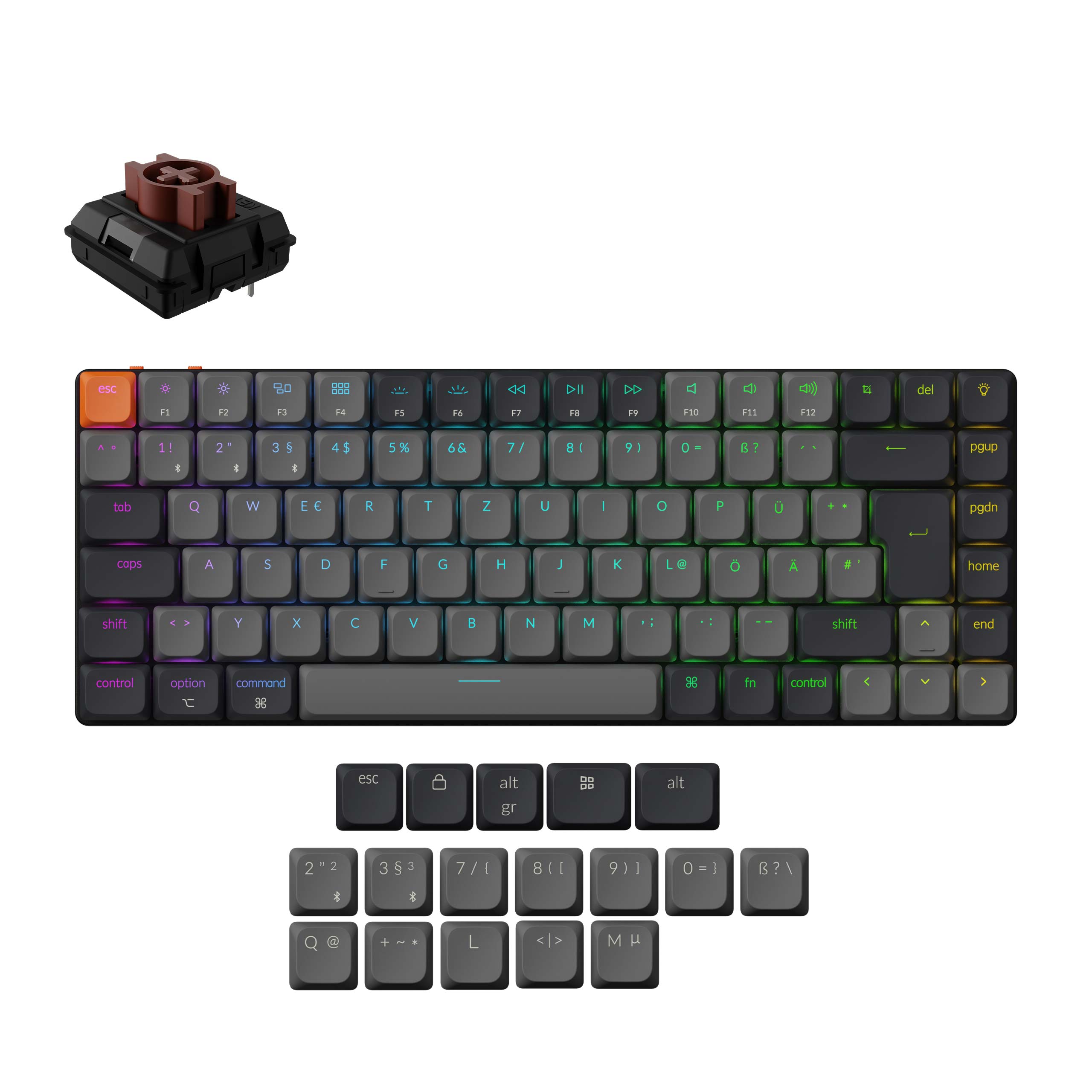 Keychron K3 QMK Draadloos Mechanisch Toetsenbord (ISO Indeling) - Versie 3