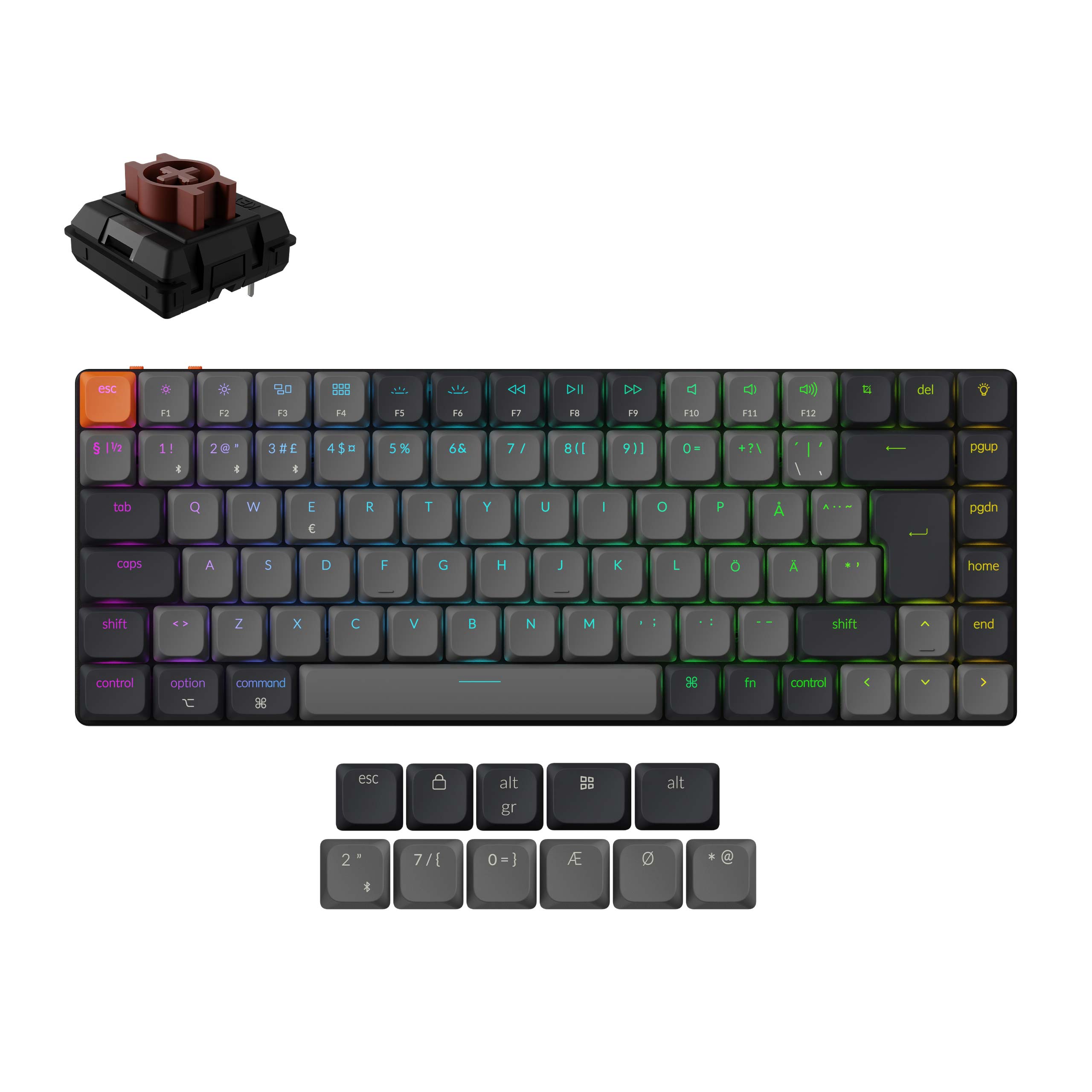 Keychron K3 QMK Draadloos Mechanisch Toetsenbord (ISO Indeling) - Versie 3