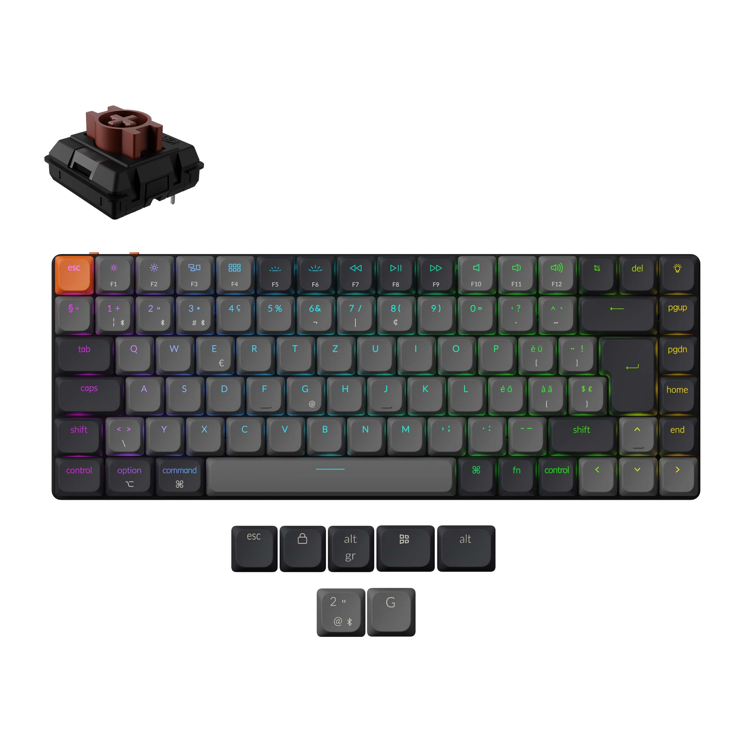 Keychron K3 QMK Draadloos Mechanisch Toetsenbord (ISO Indeling) - Versie 3