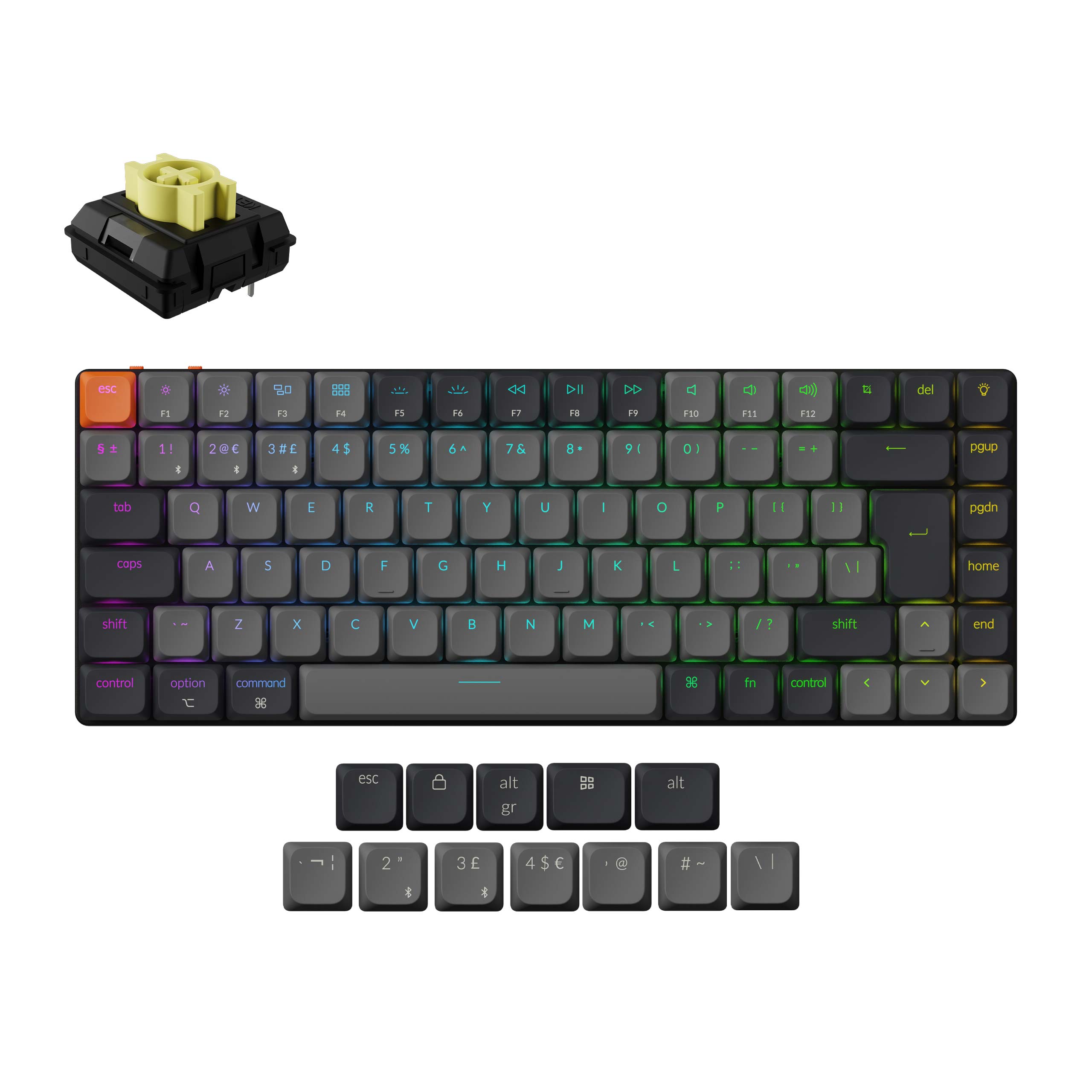 Keychron K3 QMK Draadloos Mechanisch Toetsenbord (ISO Indeling) - Versie 3