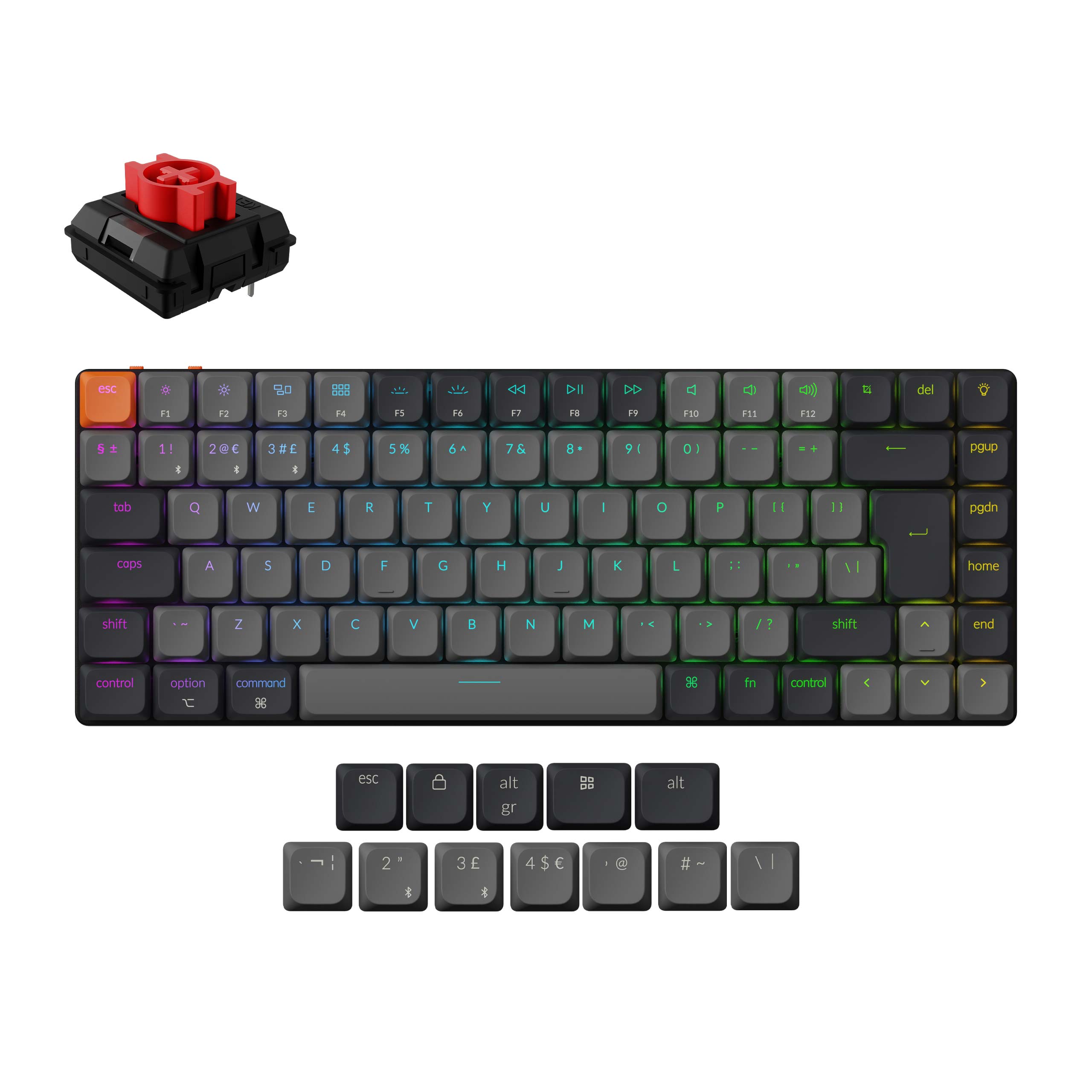 Keychron K3 QMK Draadloos Mechanisch Toetsenbord (ISO Indeling) - Versie 3