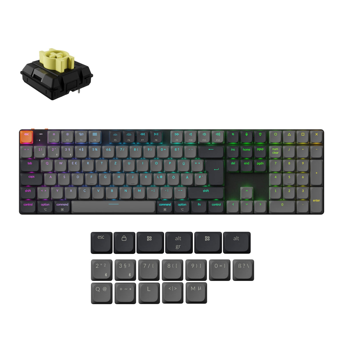 Keychron K5 QMK Draadloos Mechanisch Toetsenbord (ISO Indeling) - Vers ...