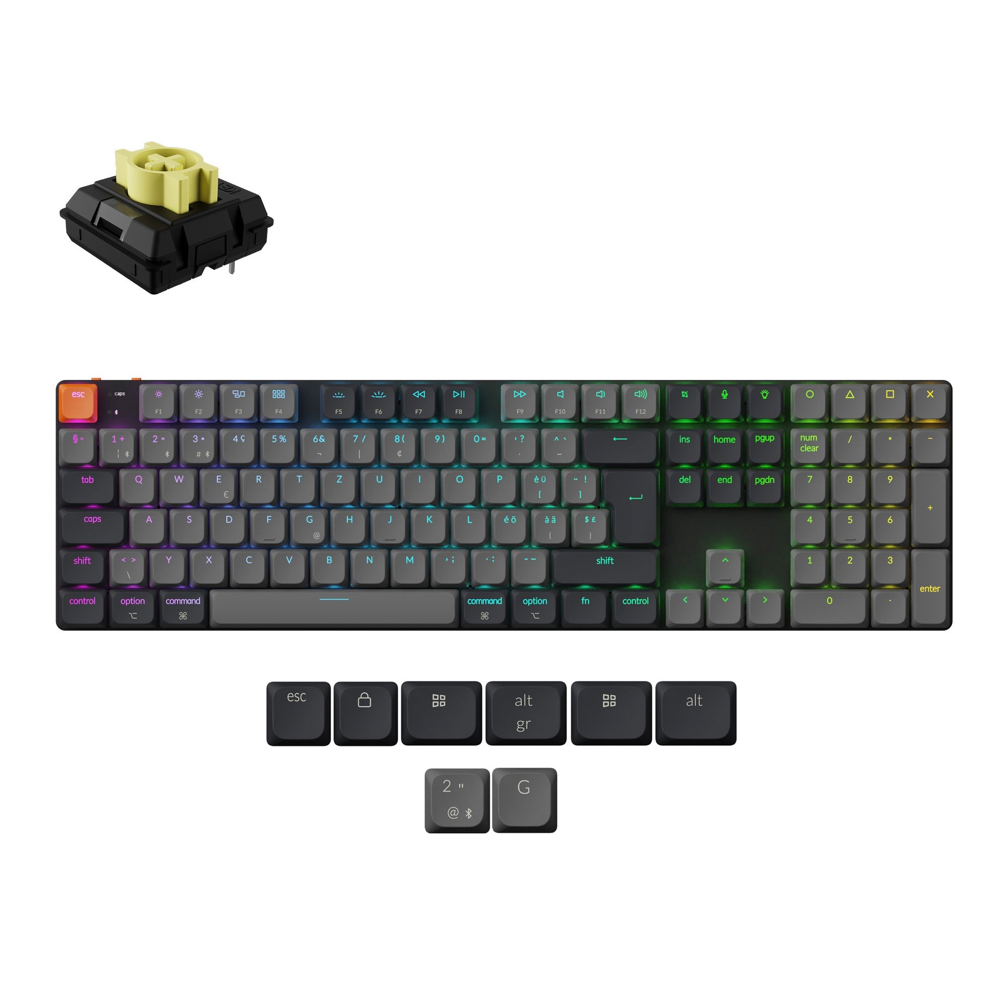 Keychron K5 QMK Draadloos Mechanisch Toetsenbord (ISO Indeling) - Versie 2