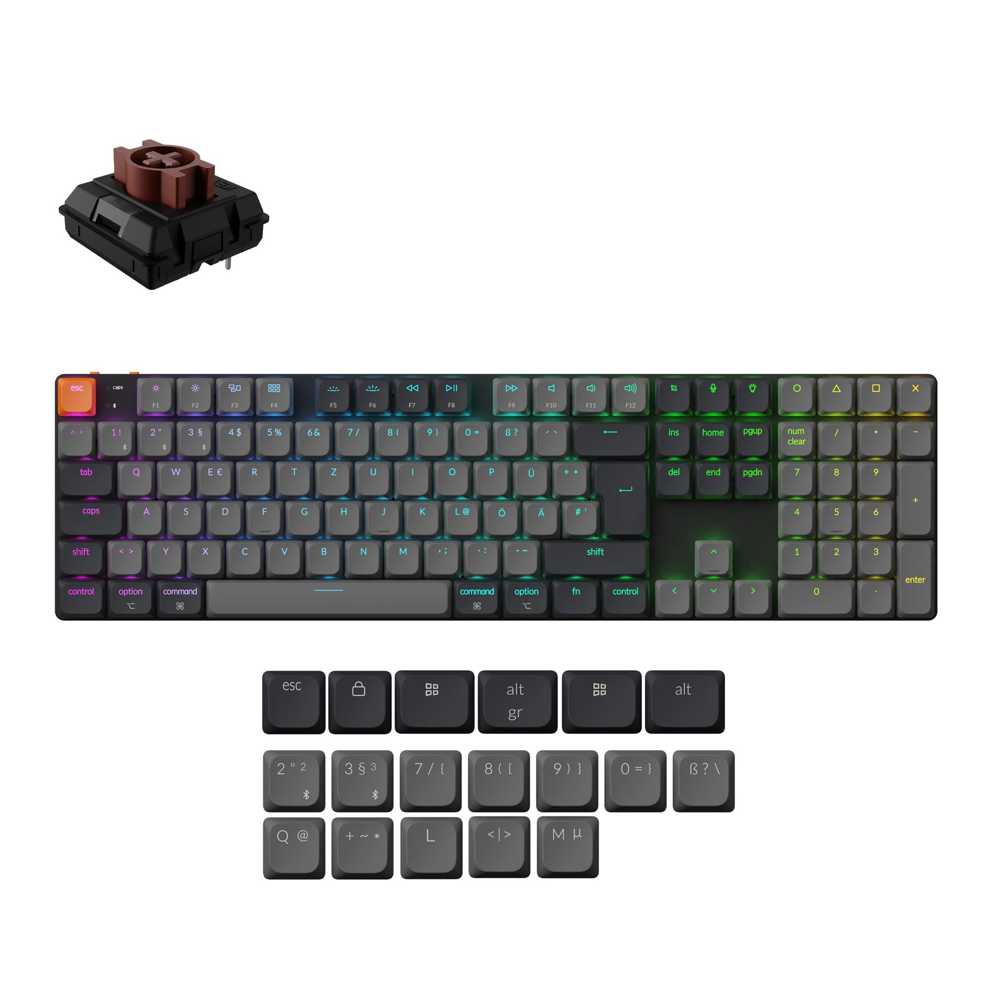 Keychron K5 QMK Draadloos Mechanisch Toetsenbord (ISO Indeling) - Versie 2