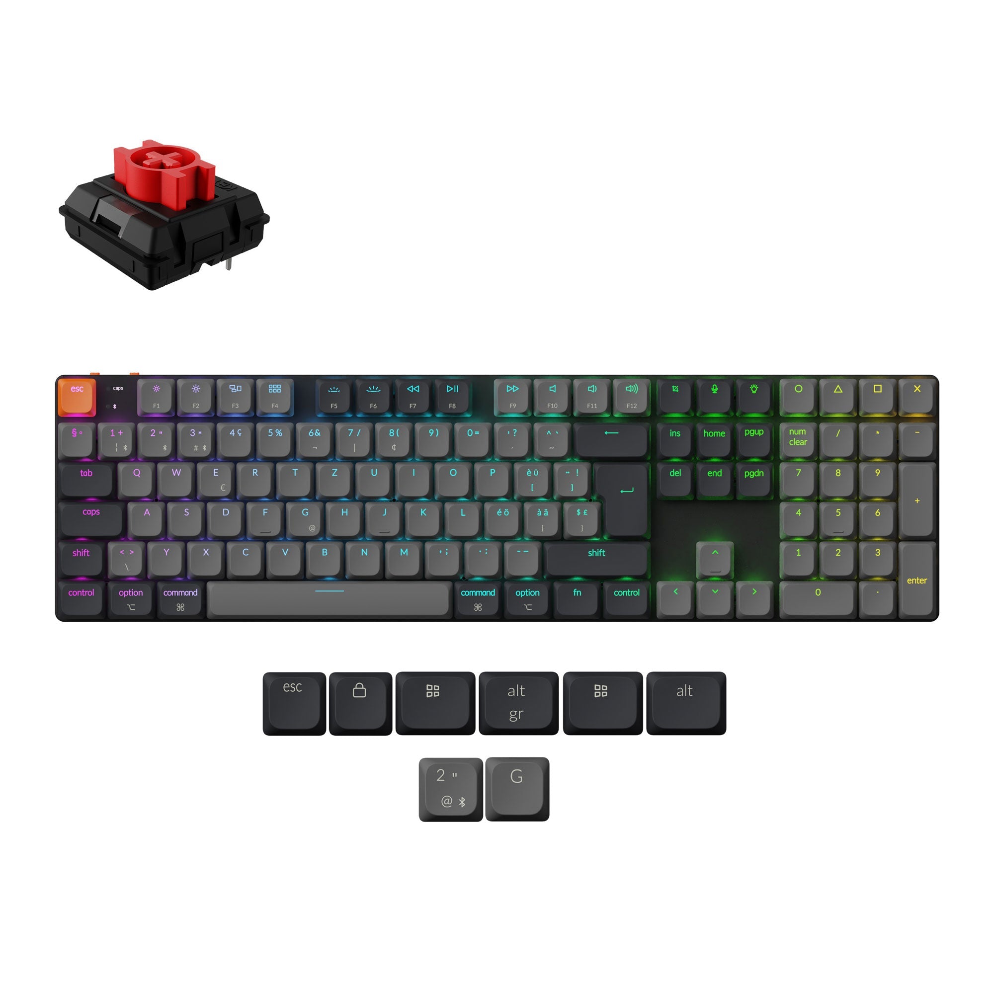 Keychron K5 QMK Draadloos Mechanisch Toetsenbord (ISO Indeling) - Versie 2