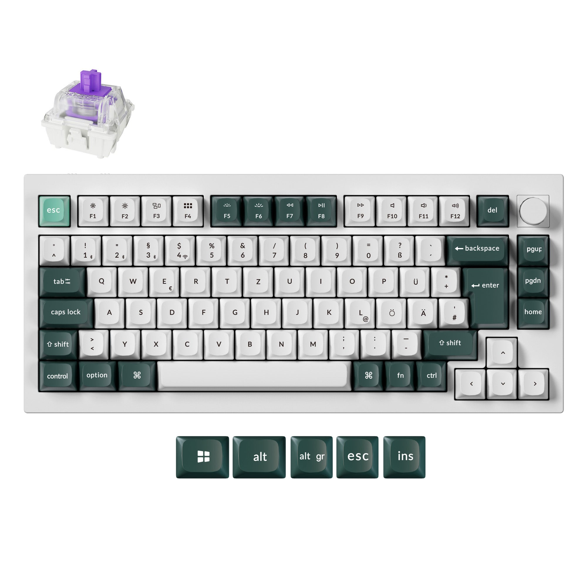 Keychron Q1 HE QMK Wireless Custom Keyboard ISO Layout Collection