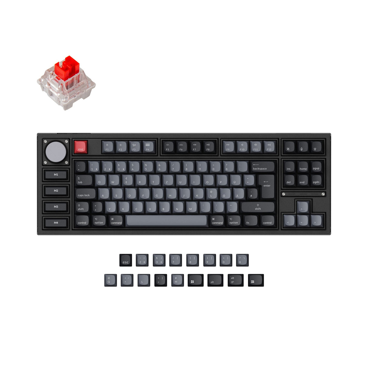 Keychron Q3 Pro QMK/VIA Draadloos aangepast mechanisch toetsenbord ISO-indelingscollectie