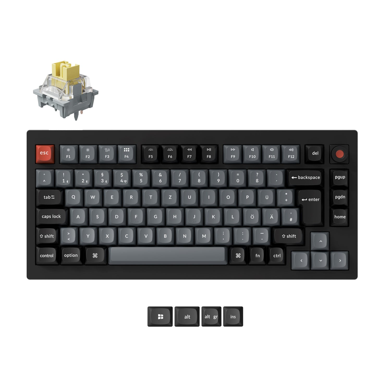 Keychron V1 8K QMK Bedraad Aangepast Mechanisch Toetsenbord (US ANSI-indeling)