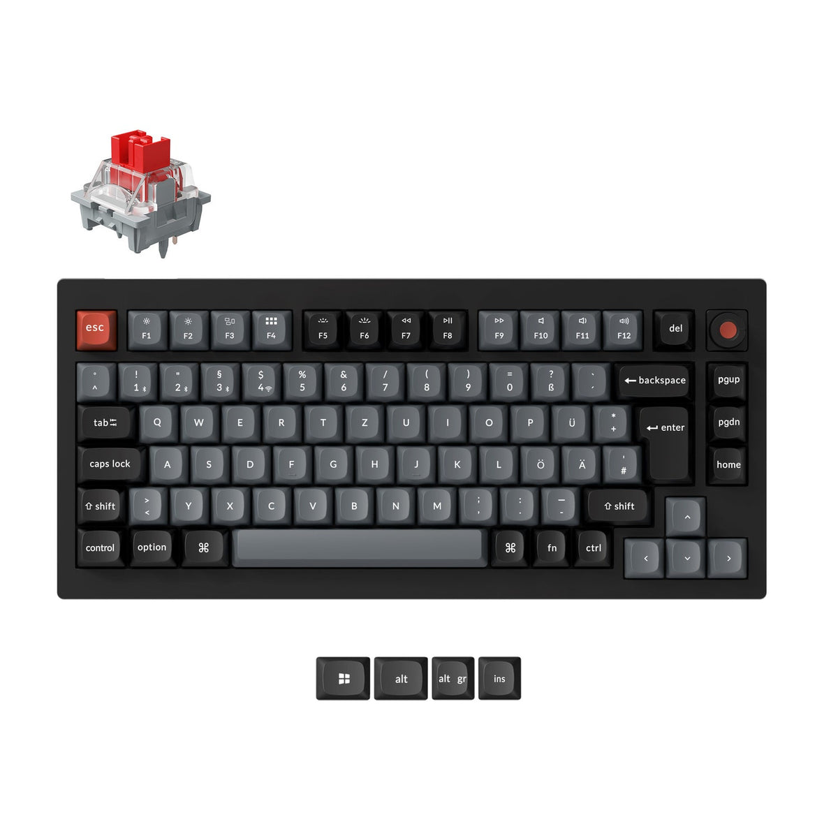 Keychron V1 8K QMK Bedraad Aangepast Mechanisch Toetsenbord (US ANSI-indeling)