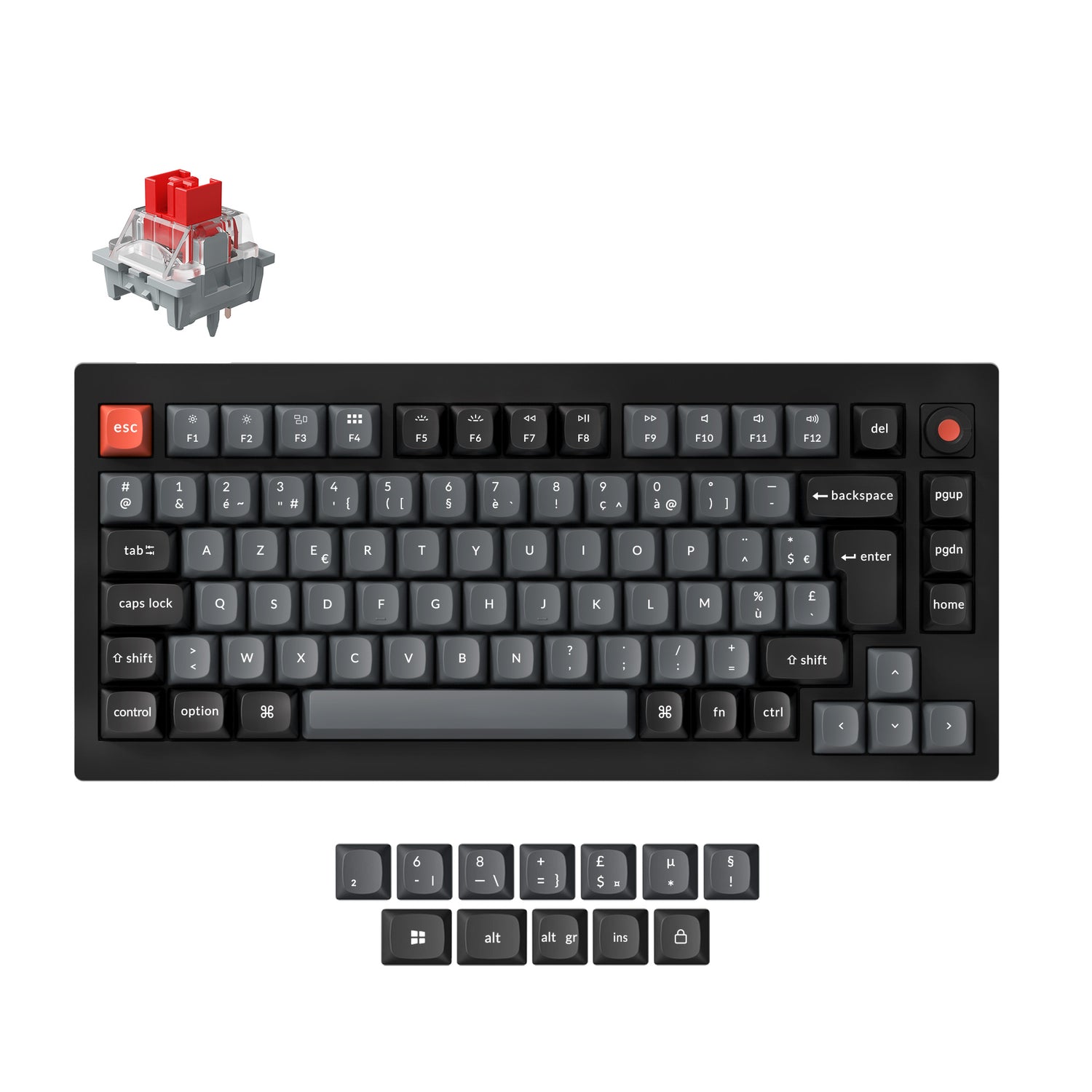 Keychron V1 8K QMK Bedraad Aangepast Mechanisch Toetsenbord (US ANSI-indeling)