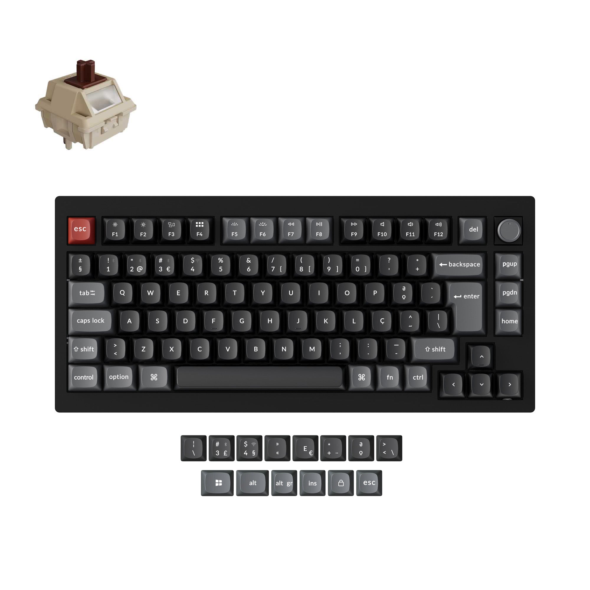 Keychron V1 Ultra 8K Draadloze Aangepaste Mechanische Toetsenbord ISO Indeling Collectie