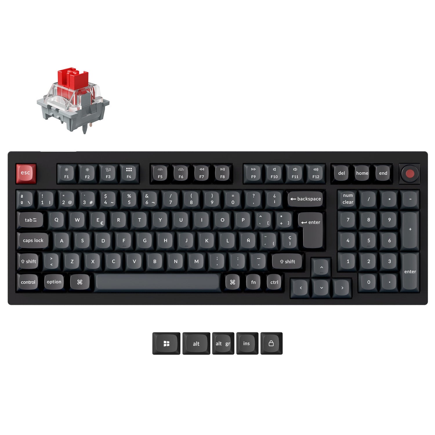Keychron V5 8K QMK Bedrade Aangepaste Mechanische Toetsenbord (US ANSI Indeling)