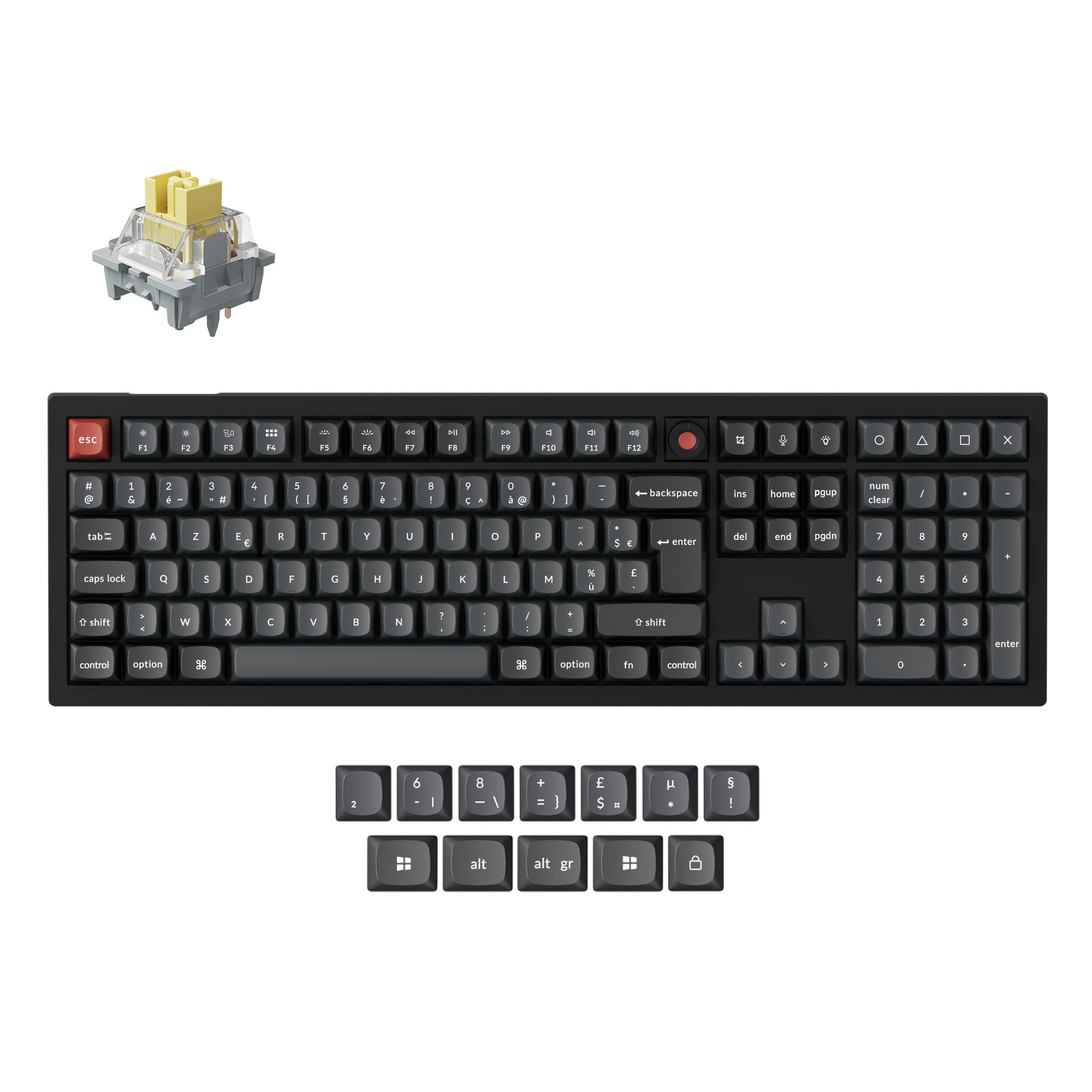 Keychron V6 8K QMK Bedraad Custom Mechanisch Toetsenbord ISO-indeling Collectie