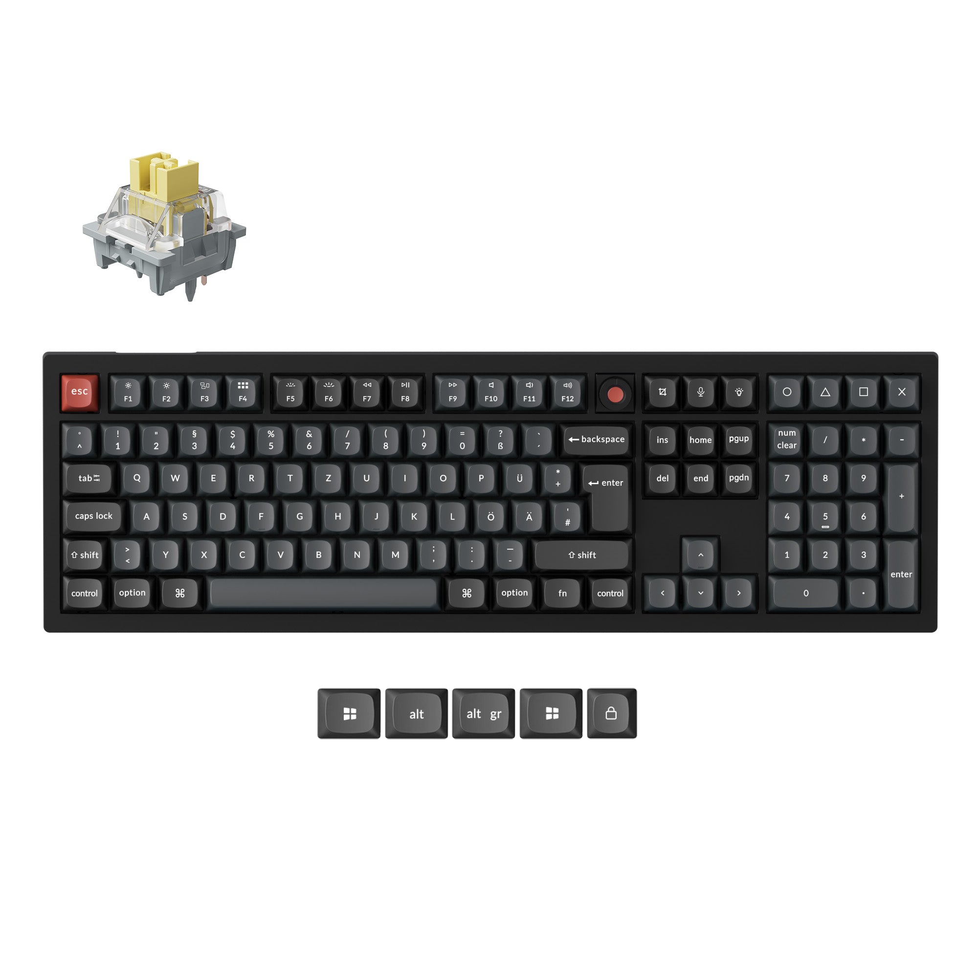 Keychron V6 8K QMK Bedraad Custom Mechanisch Toetsenbord ISO-indeling Collectie