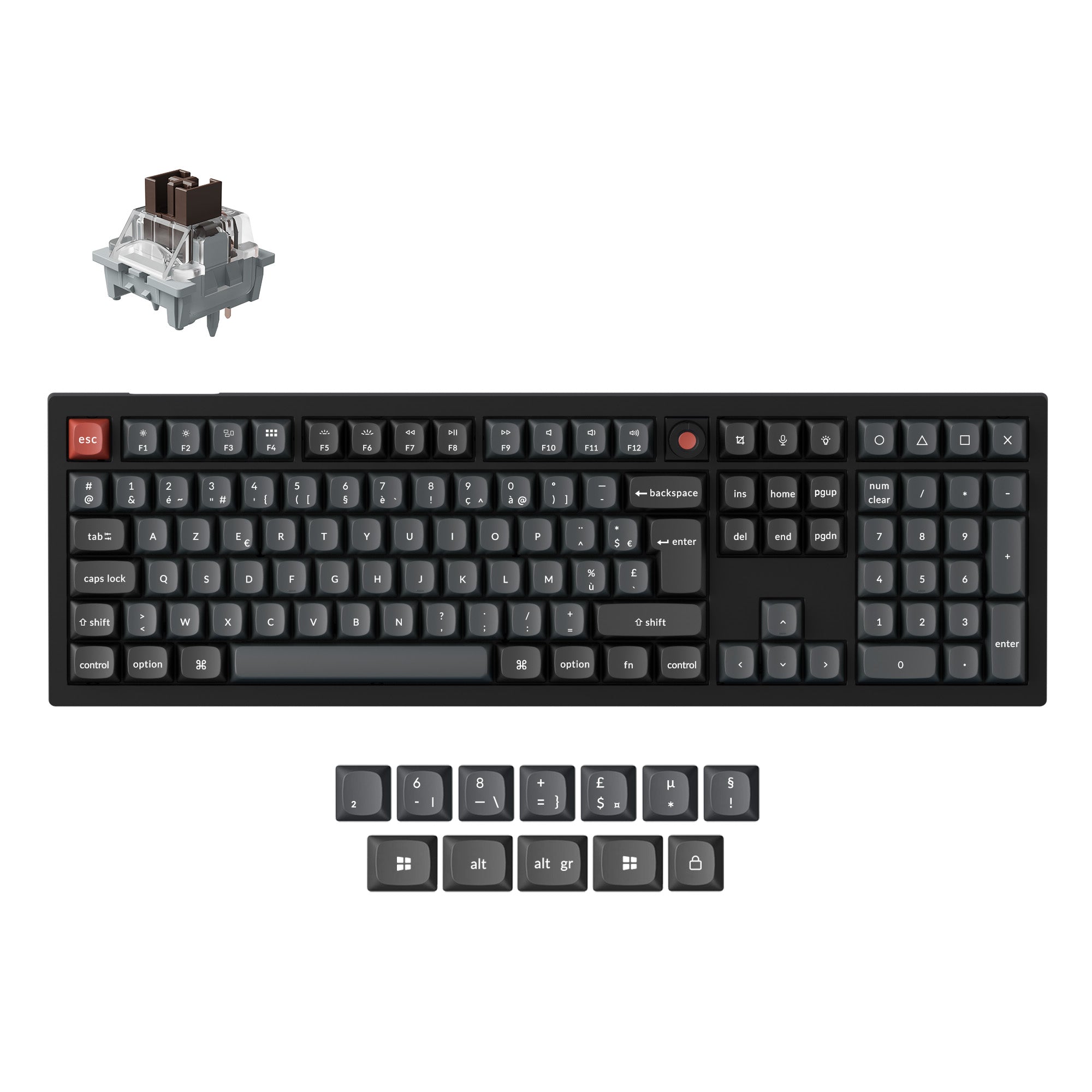 Keychron V6 8K QMK Bedraad Custom Mechanisch Toetsenbord ISO-indeling Collectie