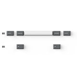 Cherry Profile Double - Shot PBT volledige set keycaps - grijs, wit en blauw