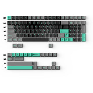 Cherry Profile Double - Shot PBT Full Set Keycaps - Hacker Mint