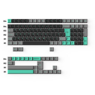 Cherry Profile Double - Shot PBT Full Set Keycaps - Hacker Mint