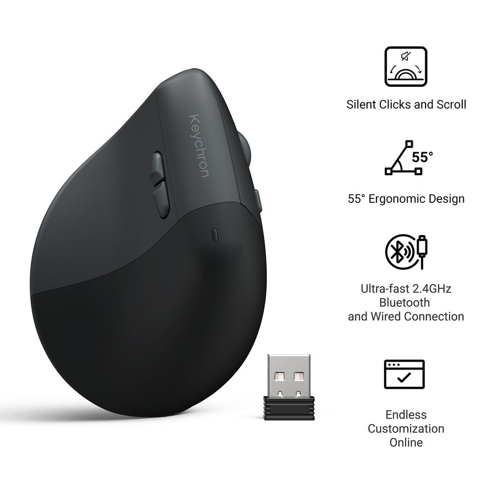 Keychron M5 Draadloze Ergonomische Muis