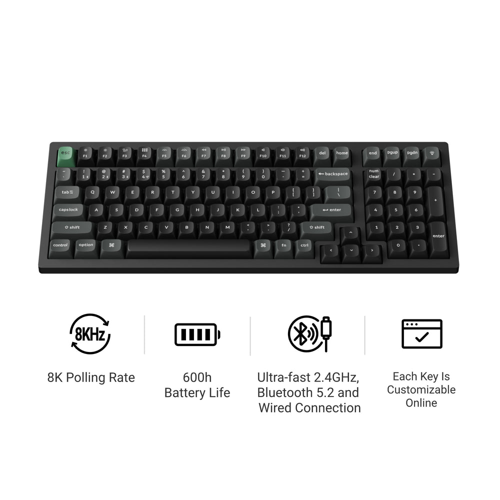 Keychron K4 Max QMK Draadloos Mechanisch Toetsenbord (US ANSI-indeling)