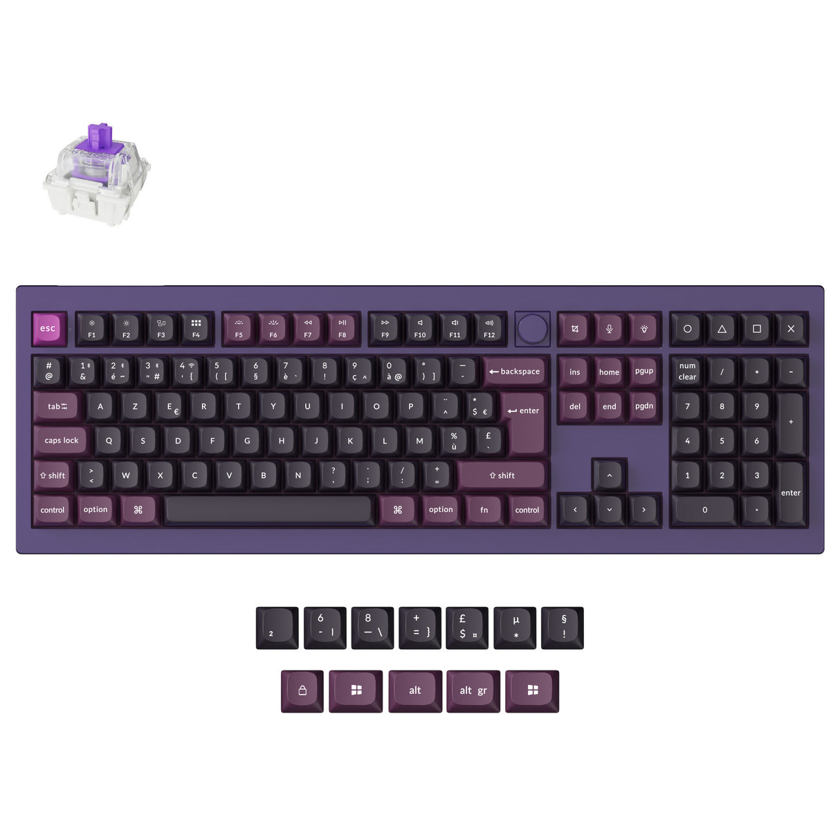 Keychron Q6 HE QMK Draadloos Aangepast Toetsenbord ISO Indeling Collectie