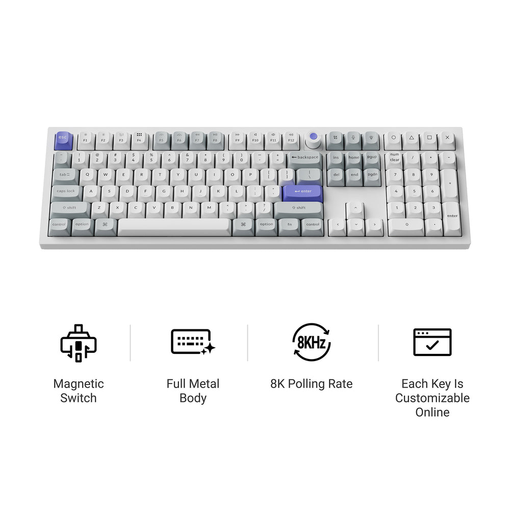 Keychron Q6 HE 8K Magnetic Switch Wired Keyboard (US ANSI Layout)
