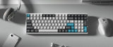 Cherry Profile Double - Shot PBT volledige set keycaps - grijs, wit en blauw