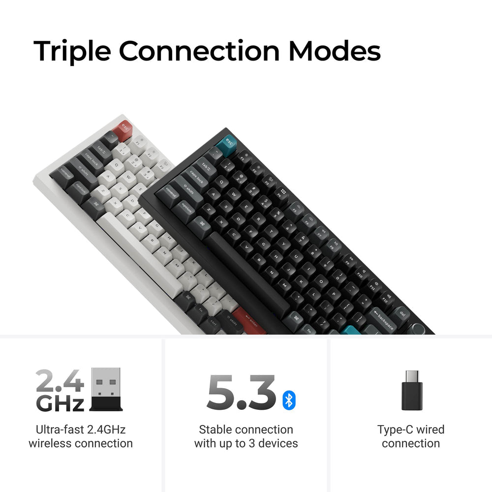 Keychron Q6 HE QMK Draadloos Aangepast Toetsenbord (US ANSI Indeling)