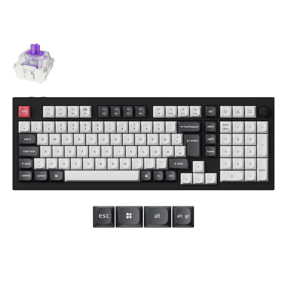 Keychron Q5 HE QMK Draadloze Aangepaste Toetsenbord ISO Indeling Collectie