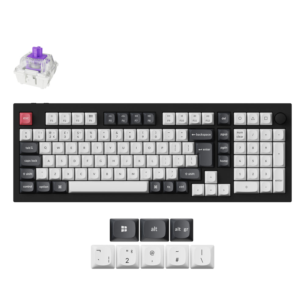 Keychron Q5 HE QMK Draadloze Aangepaste Toetsenbord ISO Indeling Collectie
