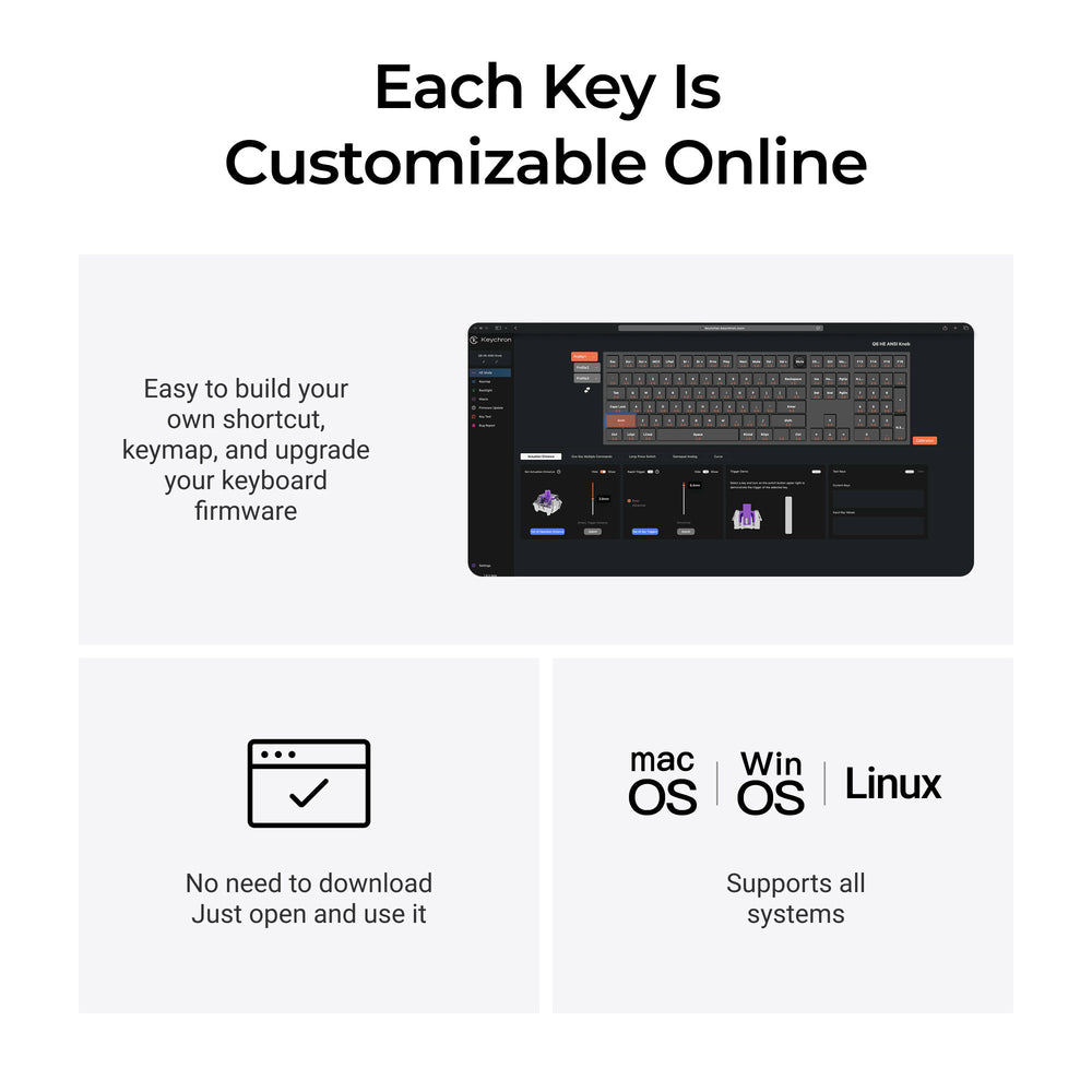 Keychron Q6 HE QMK Wireless Custom Keyboard ISO Layout Collection