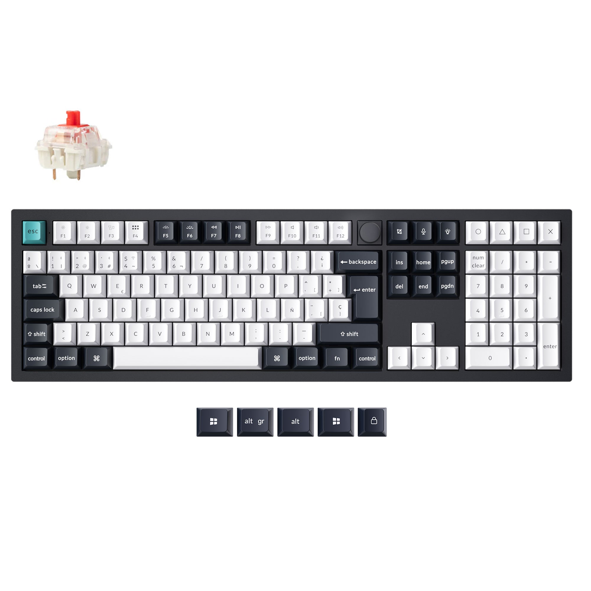 Keychron Q6 Max QMK/VIA Draadloos aangepast mechanisch toetsenbord ISO-indelingscollectie
