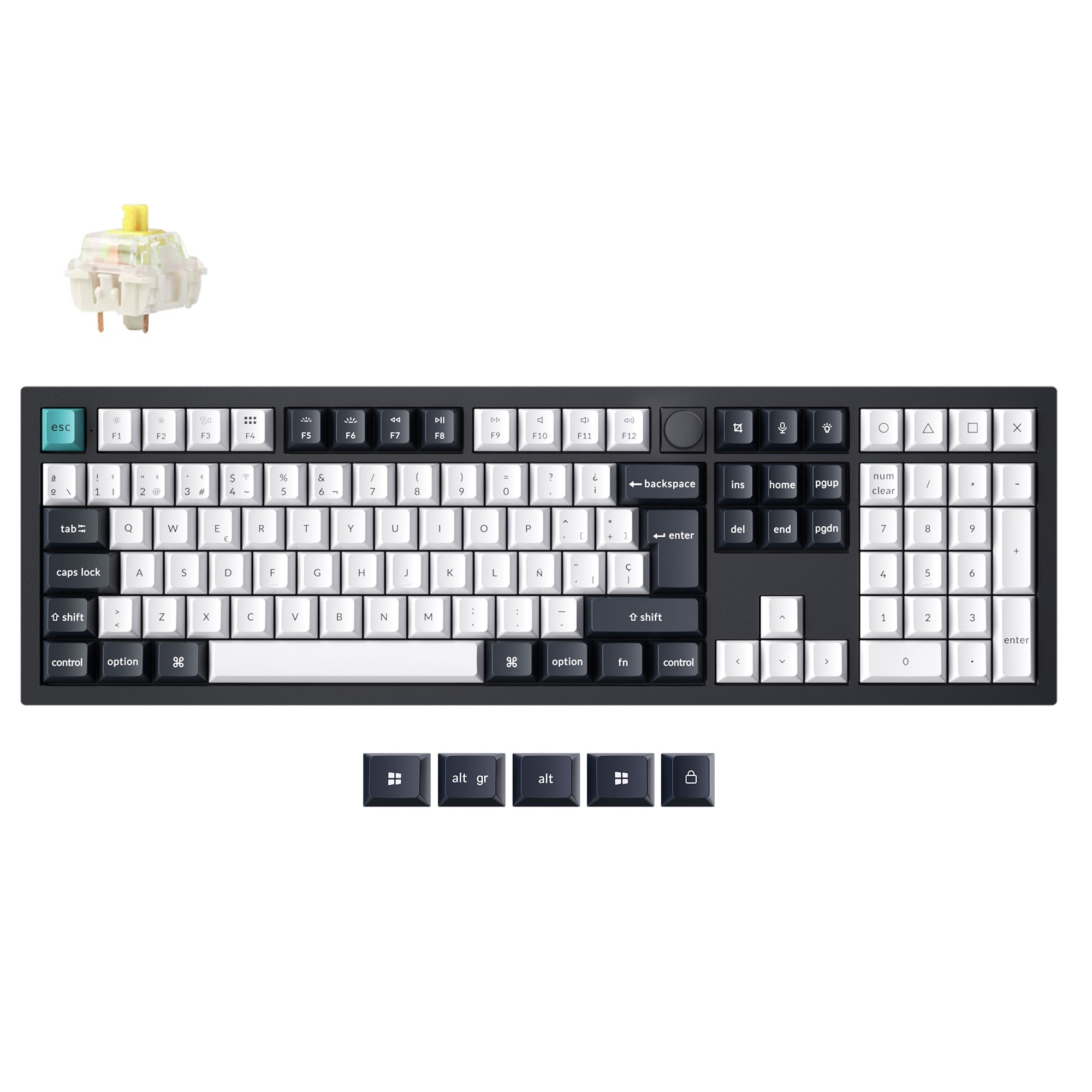 Keychron Q6 Max QMK/VIA Draadloos aangepast mechanisch toetsenbord ISO-indelingscollectie