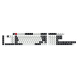 ISO Cherry Profile Dye-Sub PBT Full Set Keycap Set - Black White