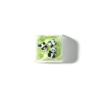 Drie Panda's hars ambachtelijke Keycap