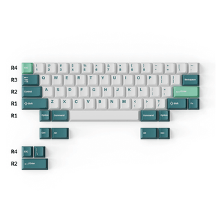 Cherry Profile Double - Shot PBT Full Set Keycaps - White Mint